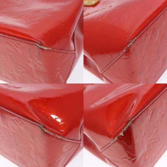 LOUIS VUITTON Monogram Vernis Reade PM Hand Bag Red Rouge M91088 - Picture 10 of 12